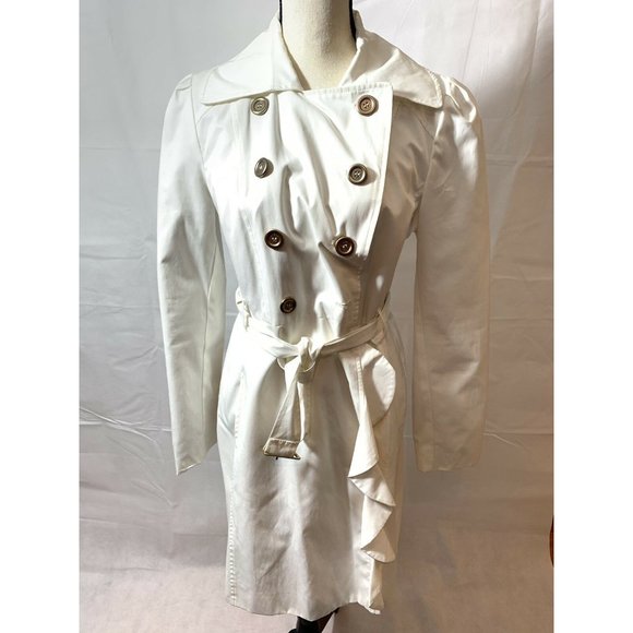Guess Jackets & Blazers - Guess Raincoat Size Large White Color For Women